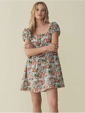 Doen Julie Dress Size S Calico Garden Liberty Fabric